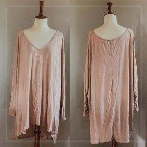 Boohoo Batwing Oversized Top - Blush XXL